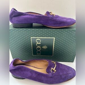 Gucci Purple Suede Flats